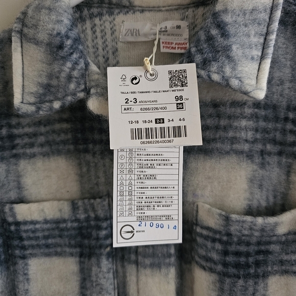 Zara Plaid Wool Overshirt/Shacket - Picture 6 of 6